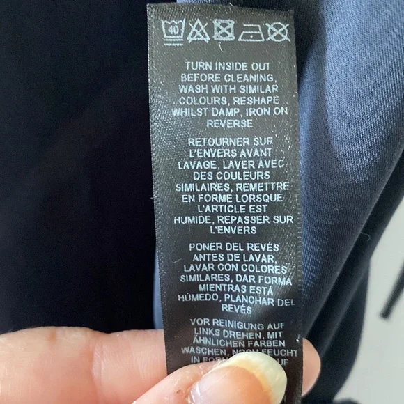 ASOS Navy Dress With Lace Up Detailing - Picture 8 of 10